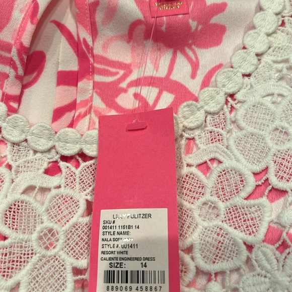 Lilly Pulitzer Nala Soft Shift Dress sizes 10 and 14 Resort White Caliente NWT - Picture 6 of 16